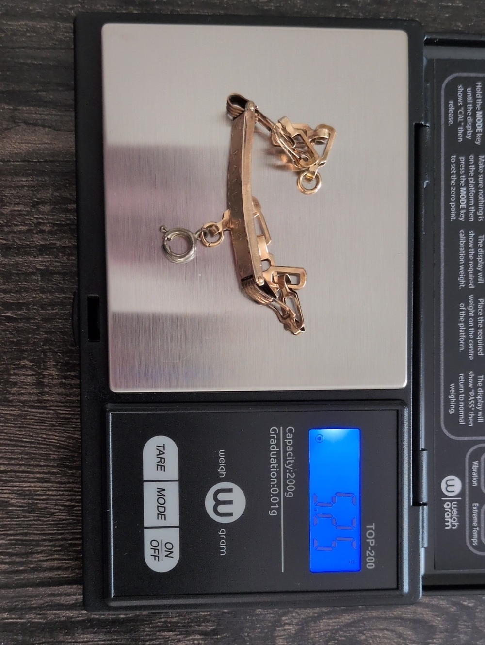 Vintage 585 Gold ID Braclet Engraved 5.25 Grams - Picture 3 of 9
